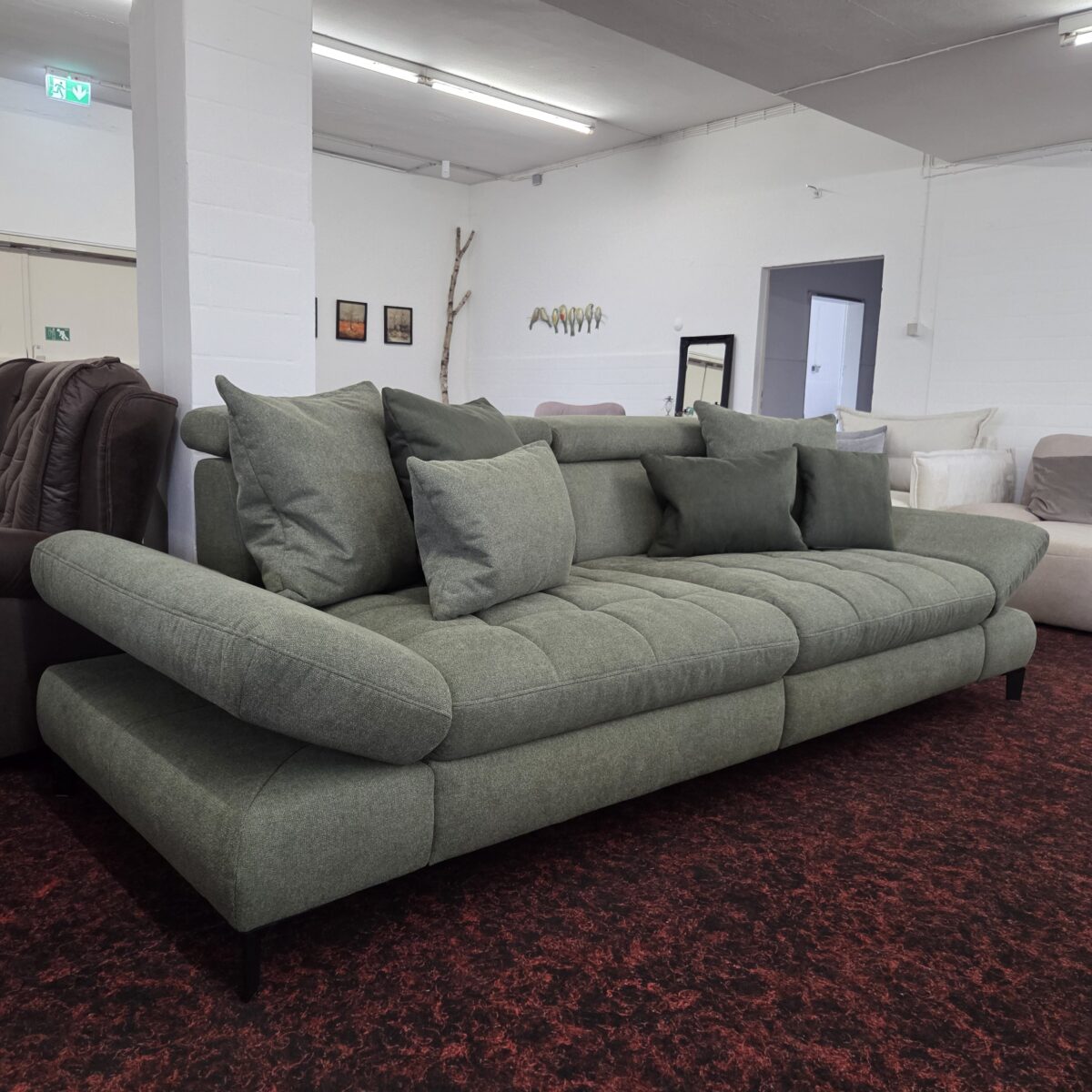 Big Sofa Megasofa XXL Sofa 3-Sitzer 3erSofa in Grün – Bild 4
