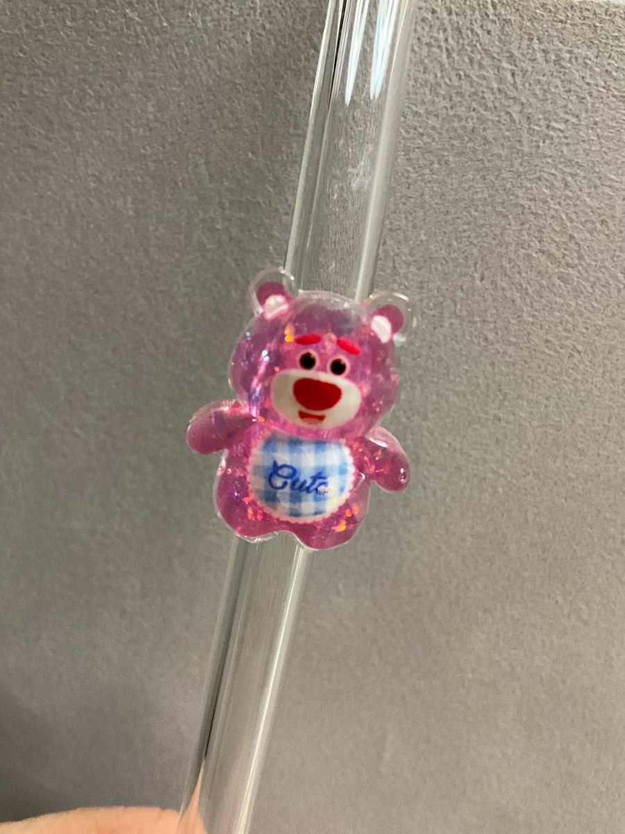 🧸 Glasstrohhalme mit süßen Glitzer-Teddys – Bild 4