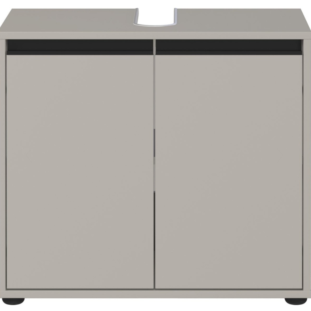 Waschbeckenunterschrank WB-Unterschrank Badmöbel in Steingrau – Bild 3