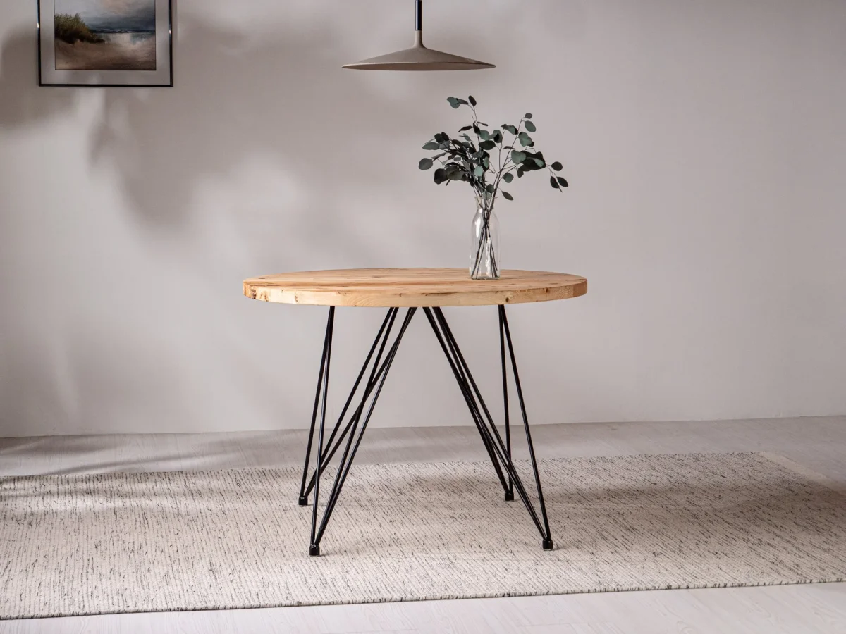 Tisch X-Adjustable schwarz rund – Bild 9