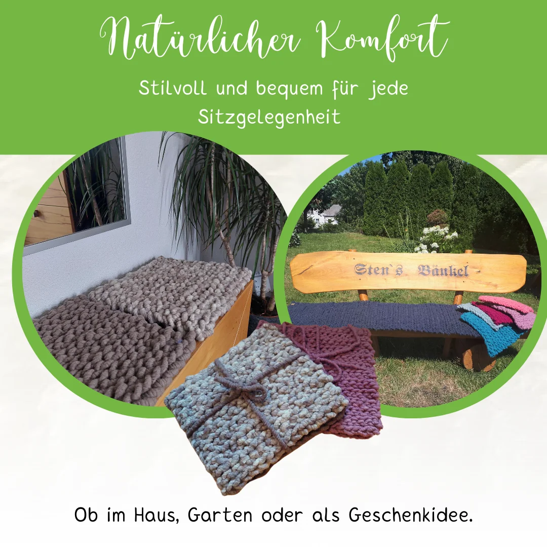 Stuhlkissen Marine-meliert dick – Bild 9