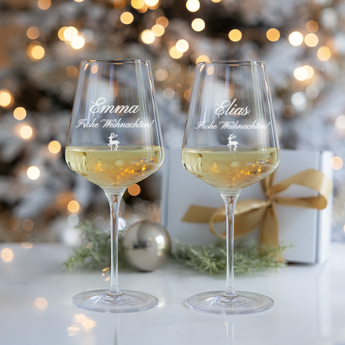 Weingläser mit Gravur 2 Stück, Weihnachten – Bild 3