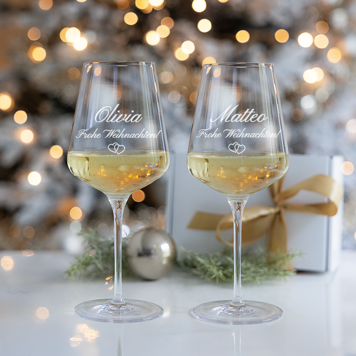 Weingläser mit Gravur 2 Stück, Weihnachten – Bild 2